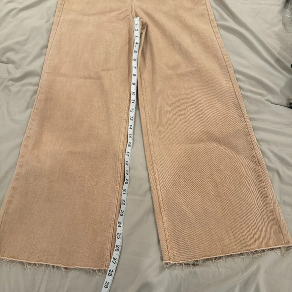 NWT Oat New York High Rise Wide Leg Rose Pink Jean - Picture 15 of 16